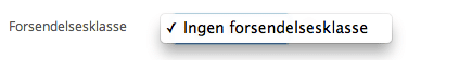 Forsendelsesklasse