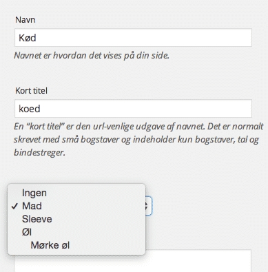 kategori med koed