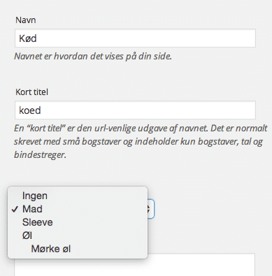 kategori med koed