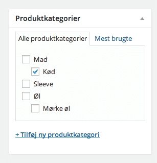kategori til koed