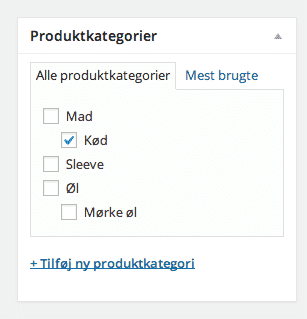 kategori til koed
