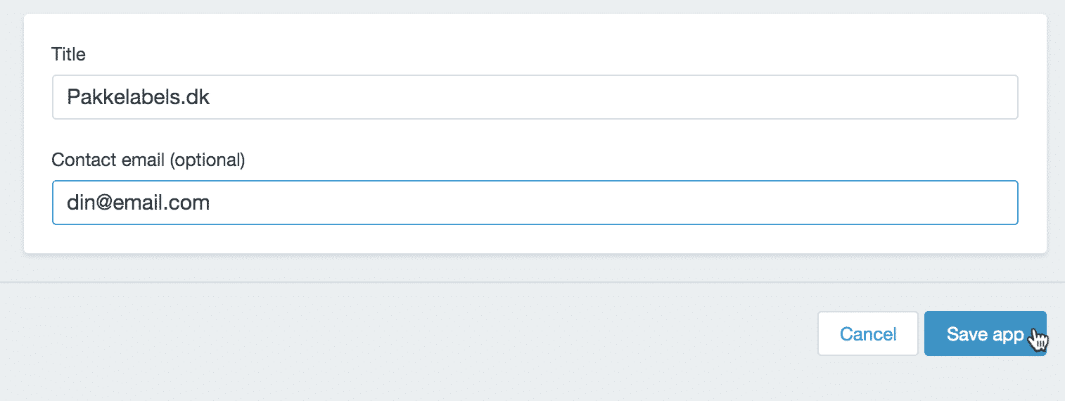 create app shopify2