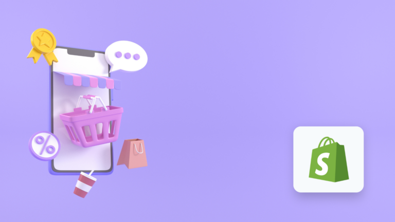 3D illustration af Shopifys brugervenlige dashboard, der fremhæver tilpasningsmuligheder, produktstyring og salgsstatistikker for en effektiv online butik.
