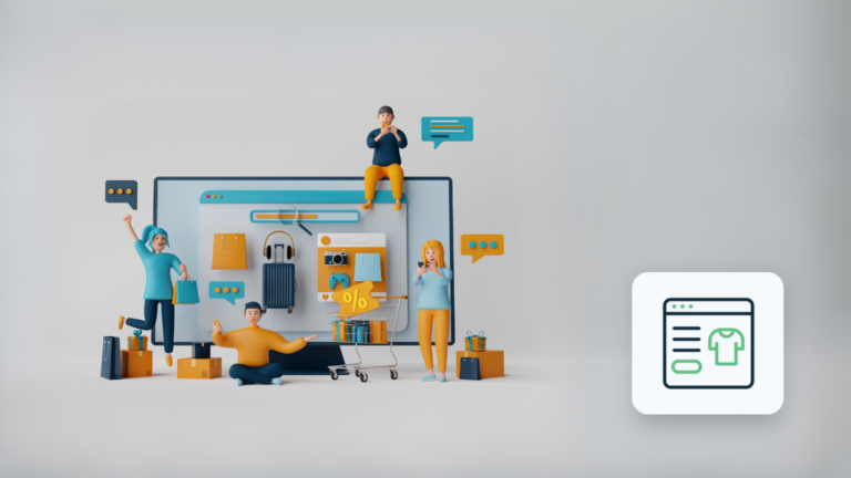 3D illustration af DanDomains brugervenlige dashboard, der fremhæver tilpasningsmuligheder, produktlister og betalingsindstillinger for en succesfuld webshop